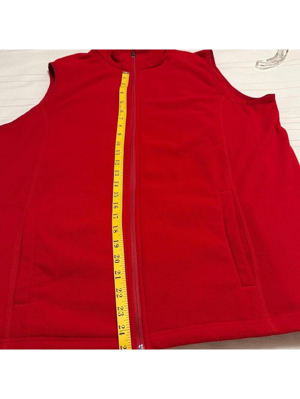 Lands' End Vibrant Red Women's Vest - Picture 5 of 5